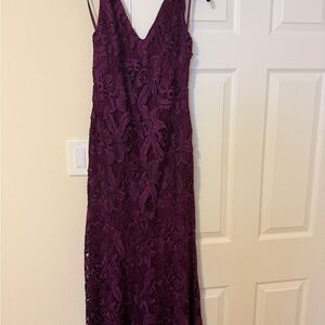 Ralph Lauren Deep Purple Lace Maxi Dress